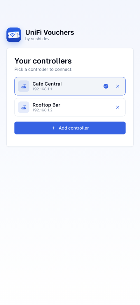 UniFi Vouchers screenshot 1