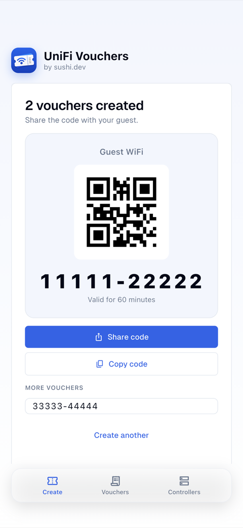 UniFi Vouchers screenshot 3