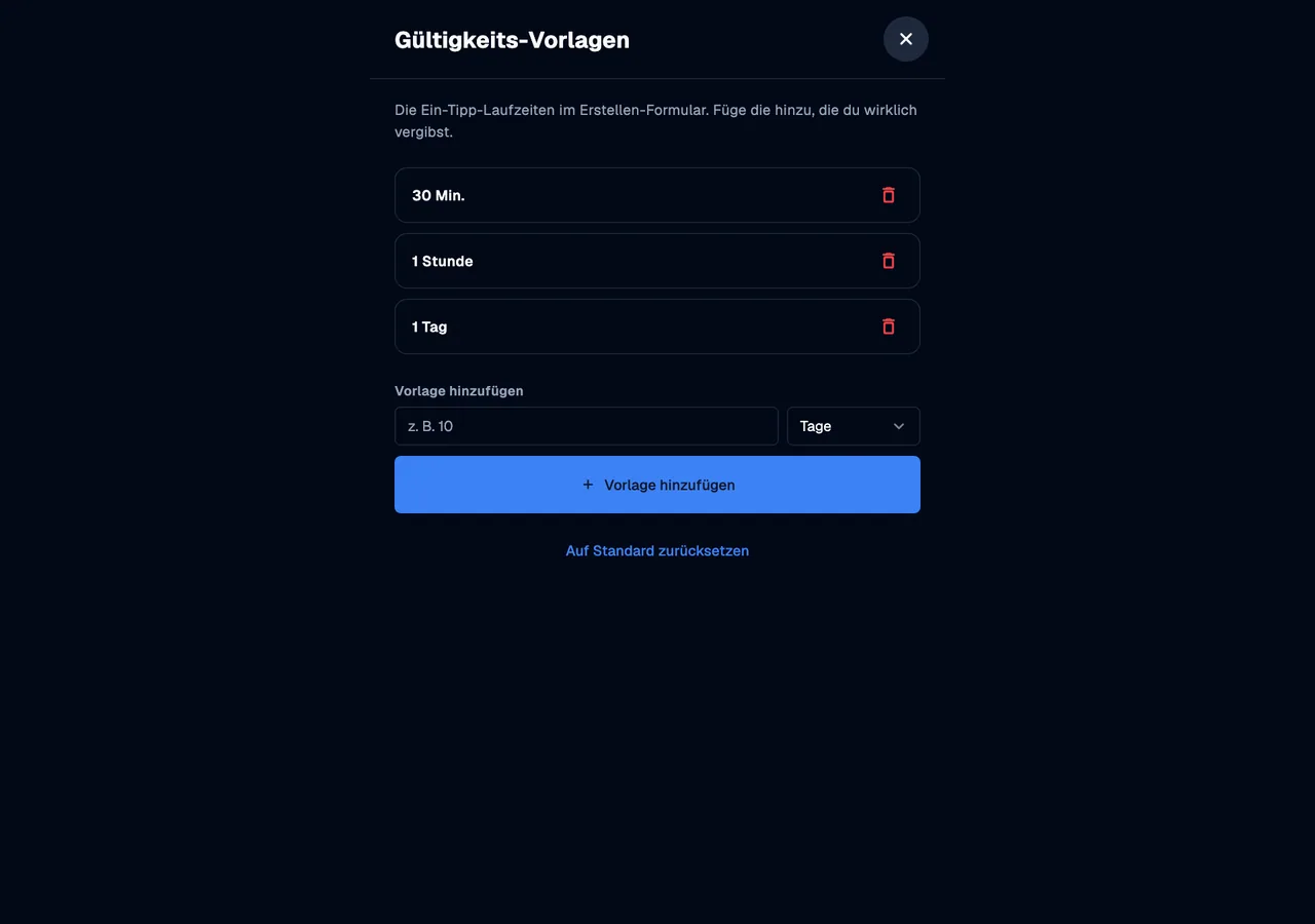 Validity presets · desktop · de · dark
