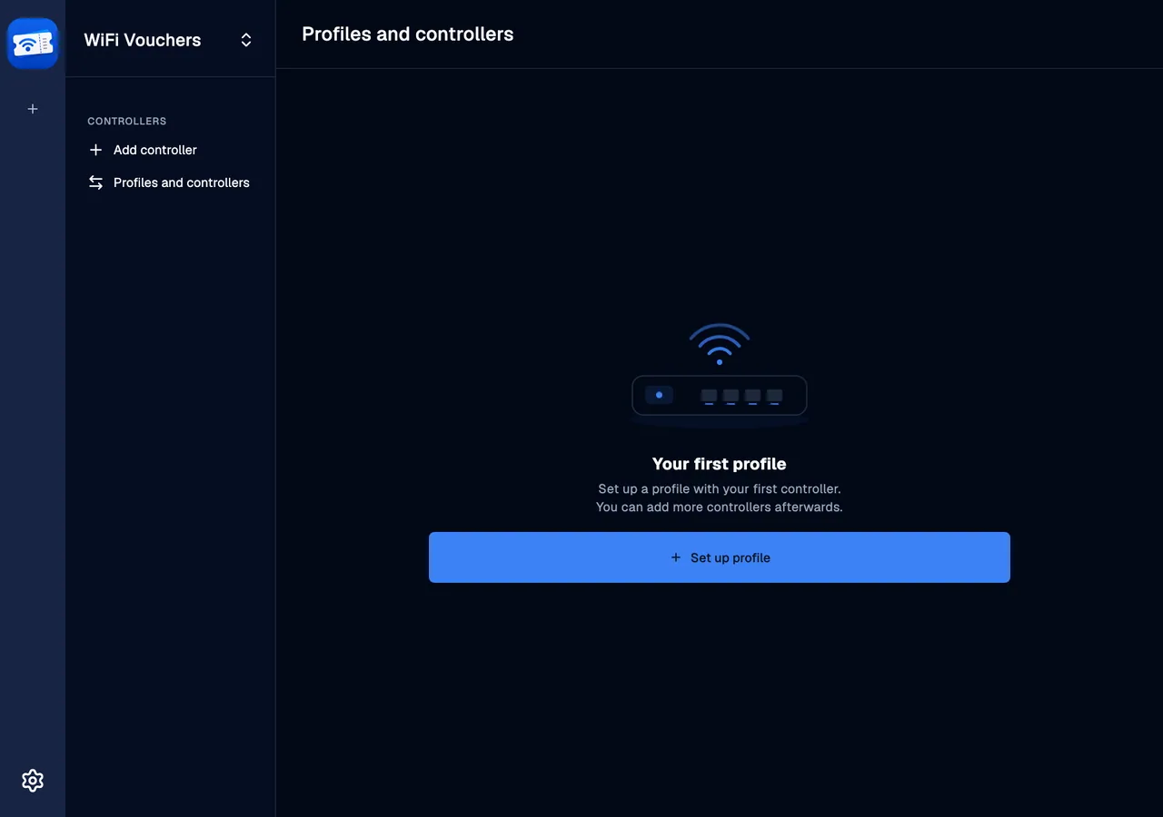 First launch · desktop · en · dark