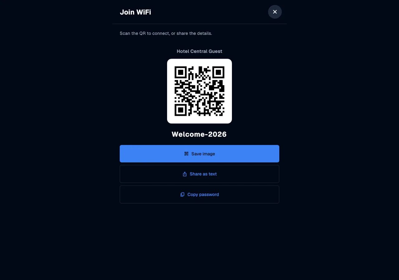 WiFi join card · desktop · en · dark