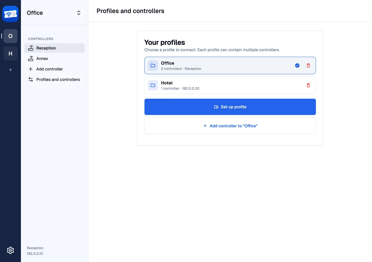Saved profiles · desktop · en · light