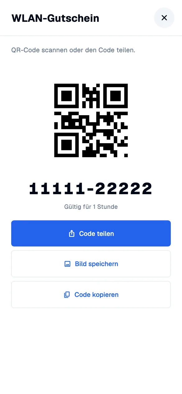 Voucher QR · mobile · de · light