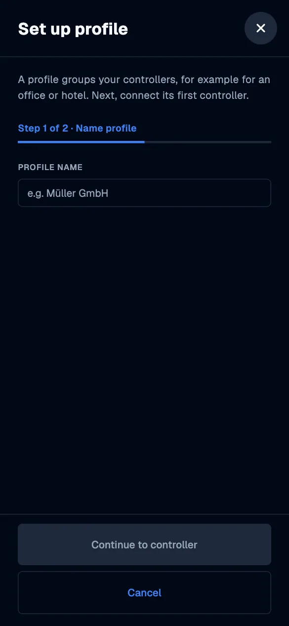 Name a profile · mobile · en · dark