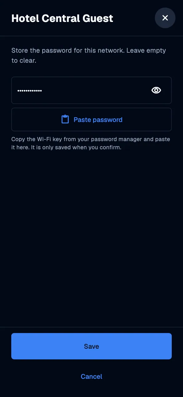 WiFi password · mobile · en · dark