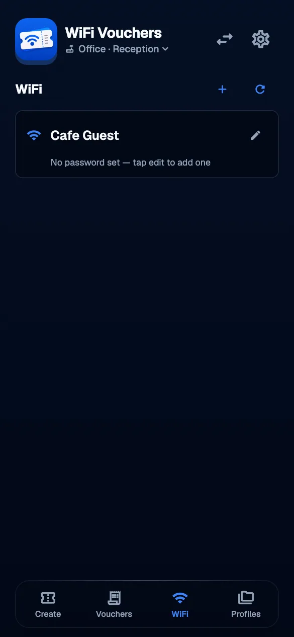 WiFi networks · mobile · en · dark