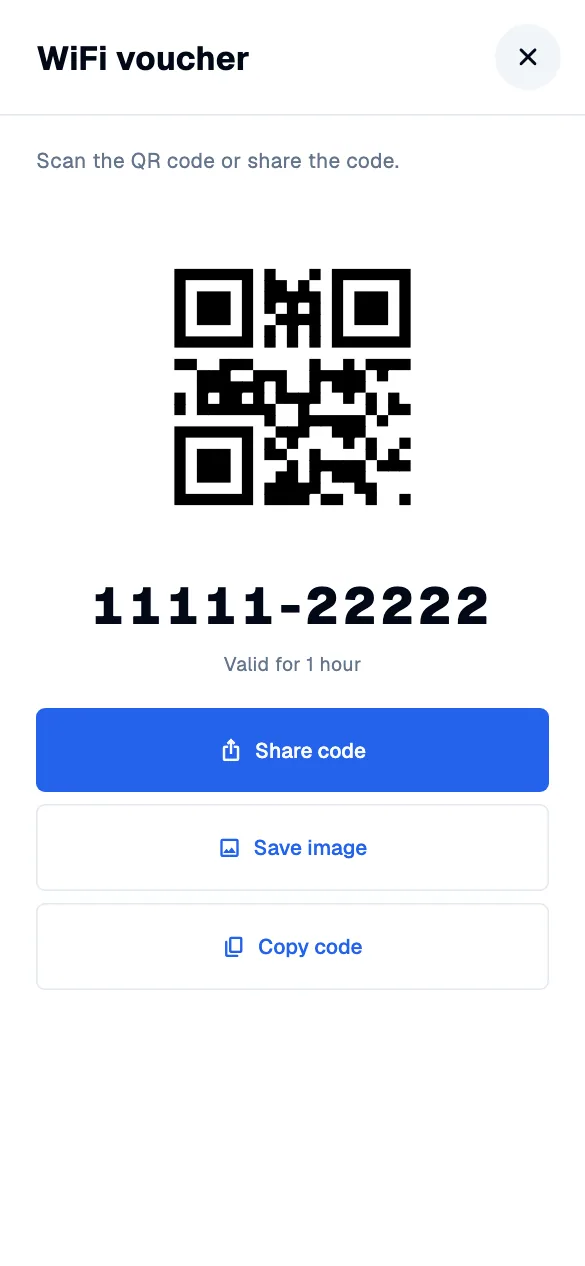 Voucher QR · mobile · en · light
